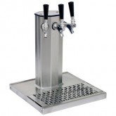 BEER COLUMN TOWER 3 FAUCET & DRAIN PAN GLYCOL COOLED CT-3-SSR